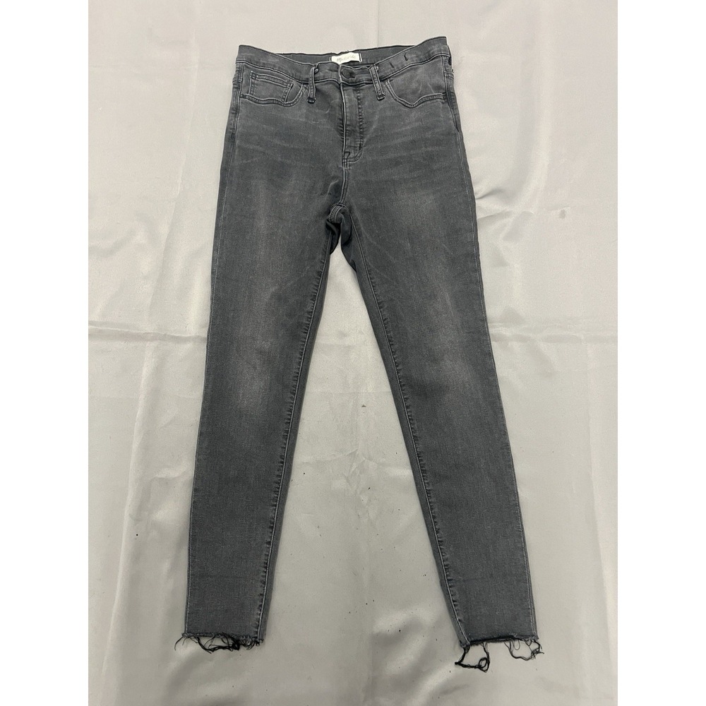 Madewell 9" Mid-Rise Skinny Jeans Women's Size 30 in Black Raw Ham
